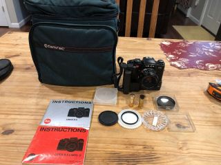 Vintage Leica R4 35mm Slr Film Camera W/ Summicron R 1:2 50mm Lens & Bag Vguc