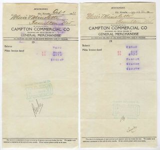 Hamilton Nv Mining Town 1911 Campton Store White Pine County Invoice Receipt