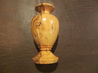Vintage American Beech Wood Don Jones 2003 Hand Crafted Turned Wood Vase 5