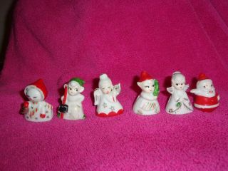 Vintage Christmas Table Place Card Holders Set Of Six Japan