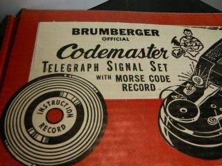 Vintage Brumberger Codemaster Telegraph Signal Set w/ Morse Code Record Org.  Box 2