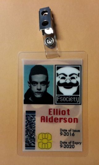 Mr.  Robot Id Badge - Fsociety Elliot Alderson Costume Prop Cosplay