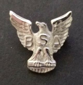 Vintage Sterling Silver Eagle Scout Boy Scout Bsa Award Pin