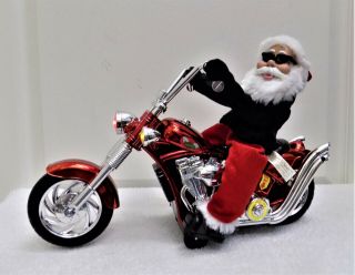 Dan Dee Musical Biker Santa On Motorcycle Wlights Sings Born To Be Wild 2006