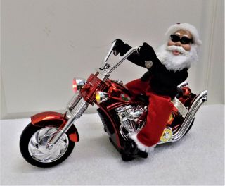 Dan Dee Musical Biker Santa on Motorcycle wLights Sings Born to Be Wild 2006 2