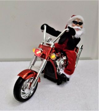 Dan Dee Musical Biker Santa on Motorcycle wLights Sings Born to Be Wild 2006 3