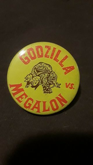 Vintage Godzilla Vs Megalon Pinback Button
