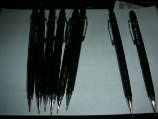 8 Vintage Pentel P205 Mechanical Pencils 0.  5mm Black