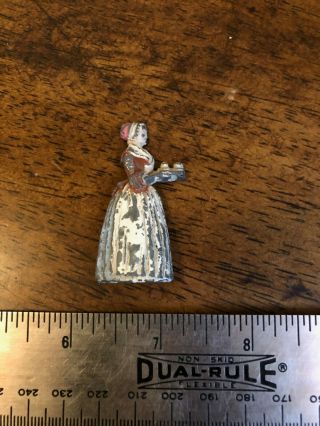 Vintage Cast Iron Pencil Sharpener Bakers Chocolate Girl 1920s