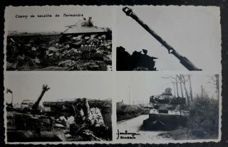 Wwii Germany Panzer Pzkfw Iv Nebelwerfer Tiger? France Normandy 50s Photo Card