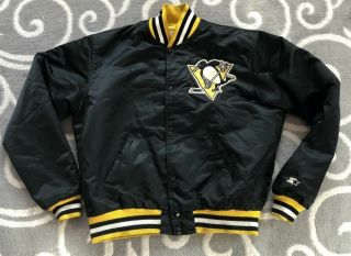 Vintage 80s Pittsburgh Penguins Starter 1980s Nhl Hockey Jacket Size Large