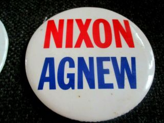 Two (2) Large 1960 If I were 21 I ' d Vote For Nixon,  Nixon Agnew Pinback Buttons 3