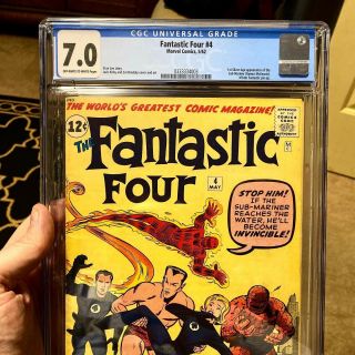 Fantastic Four 4 Cgc 7.  0 Off White Pages