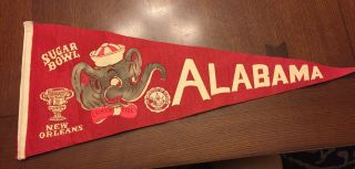 Alabama Crimson Tide Vintage Sugar Bowl College Football Pennant