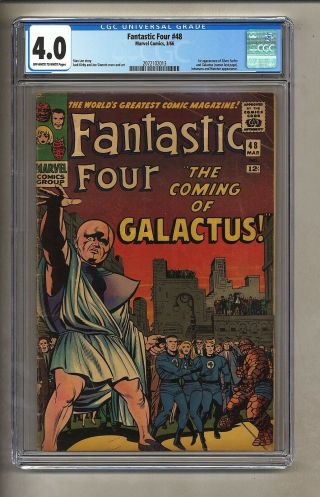 Fantastic Four 48 (cgc 4.  0) Ow/w Pages; 1st App Silver Surfer 1966 Marvel (26484