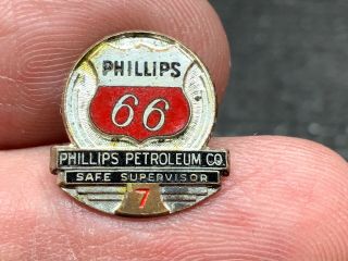 Phillips 66 Petroleum Co.  Vintage Stunning 7 Years Safe Sup.  Service Award Pin.
