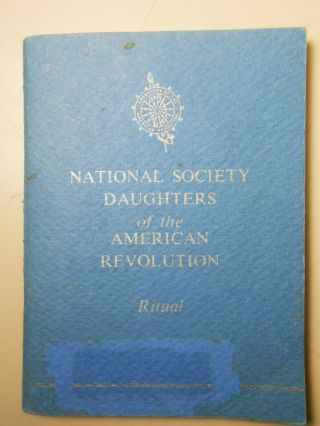 Daughters Of The American Revolution Ritual National Society 1974