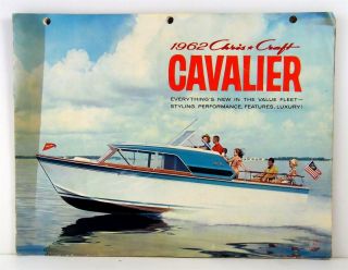 1962 Chris Craft Cavalier Color Dealer Catolog 11” X 8 3/4”