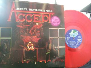 Accept Restless & Wild 1983 Red Vinyl Heavy Metal Worldwide Hmi Lp 6