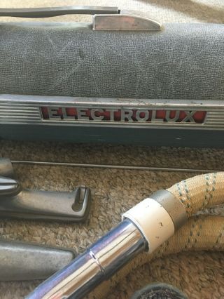 Vintage Electrolux Canister Vacuum Cleaner Model E With Accessories 2