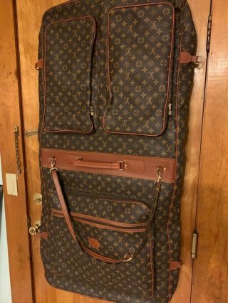Vintage Louis Vuitton Monogram Garment Bag Luggage Authentic
