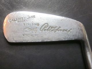 Vintage Golf Putter Robt T Jones Jr Calamity Jane Pyratone Steel Shaft 1930 