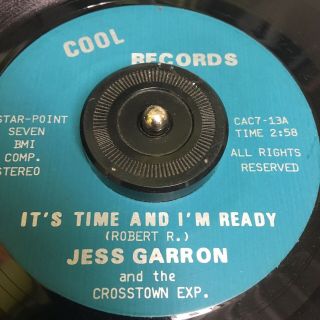 Unknown Soul Funk 45 JESS GARRON Tell The World / It ' s Time and I ' m Ready COOL 2