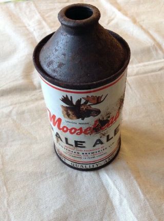 Very Scarce Vintage Mooseheads Pale Ale Cone Top Beer Top Can Nova Scotia