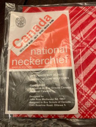 Vintage Boy Scouts Of Canada National Neckerchief,  1967