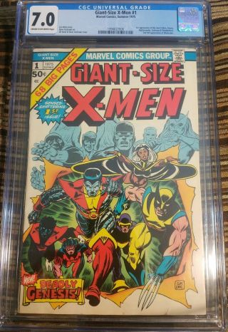 Giant - Size X - Men 1 (summer 1975,  Marvel) Cgc 7.  0 Cream To Off - White Pages Grail
