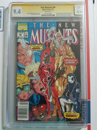 The Mutants 98 (feb 1991,  Marvel) Cgc 9.  4 Signed Stan Lee Ss First Deadpool