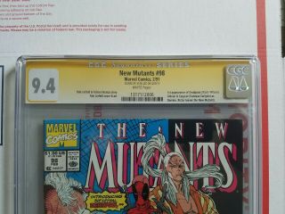 The Mutants 98 (Feb 1991,  Marvel) CGC 9.  4 signed Stan Lee SS First Deadpool 2