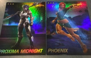 Marvel Contest Of Champions Cards 2 Rare Foil Proxima Midnight & Phoenix,