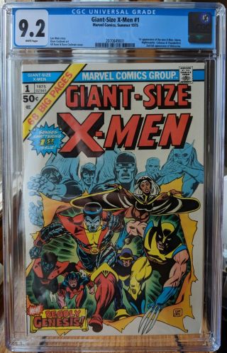 Giant - Size X - Men 1 Cgc 9.  2 White Pages First App Storm Colossus Nightcrawler