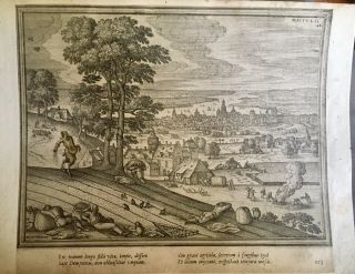 Pieter Van Der Borcht - The Parable Of The Sower - Flemish Old Master Etching C.  1592