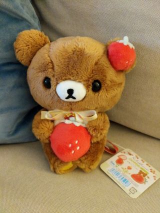 Rilakkuma Strawberry Party Stuffed Toy Chairoikoguma Plush Doll Usa Ship San - X