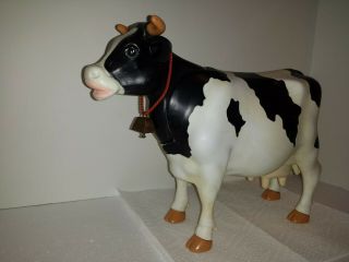 1977 Kenner Milky The Marvelous Milking Cow Toy General Mills Dairy Black White