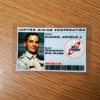 Red Dwarf Id Badge - Arnold J.  Rimmer Technician 2nd Class Cosplay Prop Costume