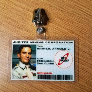 Red Dwarf ID Badge - Arnold J.  Rimmer Technician 2nd Class Cosplay prop costume 2