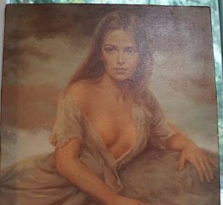 1970 ' s Semi Nude Lady Portrait on Canvas Signed Vinciata by Joseph Wallace King 3