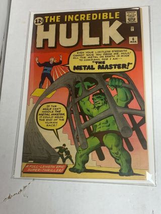 The Incredible Hulk 6 1962 Silver Age Marvel Comics