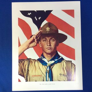 Norman Rockwell Boy Scout Print 11 " X14 " We Too Have A Job To Do