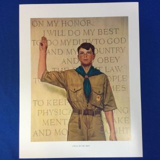 Norman Rockwell Boy Scout Print 11 " X14 " I Will Do My Best