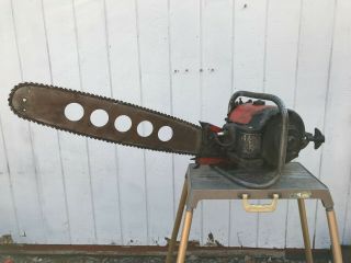 Vintage Homelite 20mcs Chainsaw With 28 " Bar And Scratcher Chain
