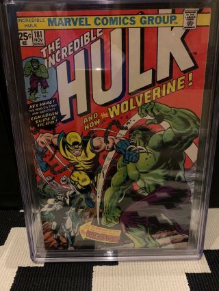 The Incredible Hulk 181 Cgc 9.  0 White Pages First Wolverine 3