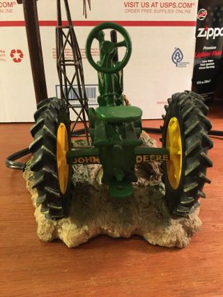 John Deere Tractor Table Lamp without Shade With Windmill Most Missing It 3
