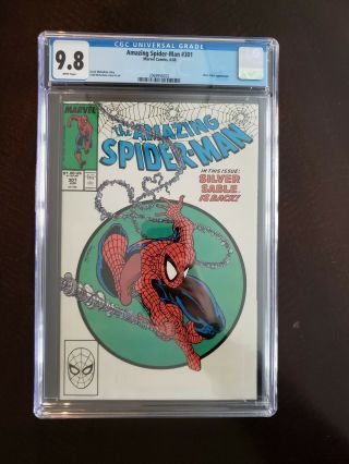 Spider - Man 301 Cgc 9.  8 White Pages - Sable Appearance - Asm 300 Homage