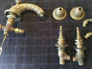Vintage Sherle Wagner Louis Seize Wide Spread Faucet Brass