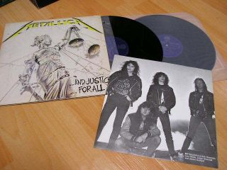 Metallica And Justice For All 1988 Korea 2 Vinyl Lp 12 " Nm Vertigo Rp - 1171