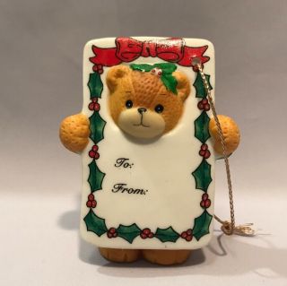 Lucy And Me Christmas Bears Gift Tag Ornament Enesco 1994 F2